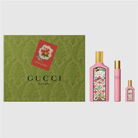 gucci perfume travel set|flora gorgeous gardenia gift set.